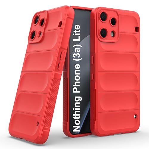 Image of Zapcase Back Case Cover for Nothing Phone 3a Lite | Compatible for Nothing Phone 3a Lite Back Cover | Liquid Silicon Magic Case for with Camera Protection | Red