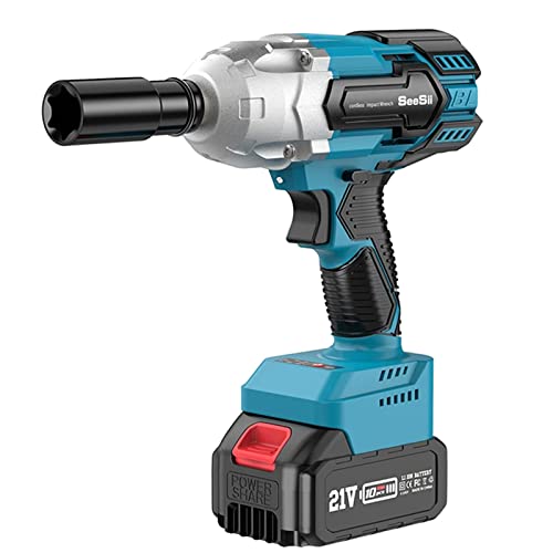 SEESII 電動インパクトレンチ 自動停止モード 正逆切替 LEDライト付き...