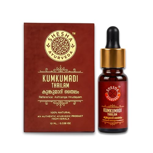 Image of SHESHA AYURVEDA Kumkumadi Tailam for face | kumkumadi oil for face glowing skin | Ayurvedic Face Serum | kerala ayurveda kumkumadi oil | Ashtanga Hrudayam | 5ml