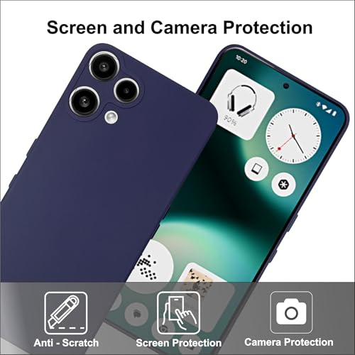 Image of SBMS Silicone Back Cover Case for Nothing Phone 3A Lite | Soft Micro-Fibre Lining Inside | Camera Protection Bump | Shockproof Back Cover Case for Nothing Phone 3A Lite (Candy Cloth Blue)