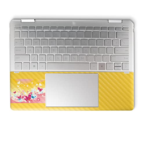 Image of MightySkins Carbon Fiber Skin Compatible with HP Spectre x360 14 inch (2022) Full Wrap Kit - Floral Butterfly | Protective, Durable Textured Carbon Fiber Finish | Easy to Apply | Made in The USA