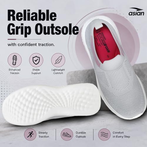 Image of ASIAN Breeze-02 Women Walking Shoes | Lightweight, EVA Sole Grip with Soft Memory Foam Comfort for Daily Walking