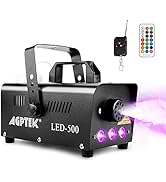 Smoke Machine, AGPTEK Fog Machine with 13 Colorful LED Lights and RGB Light Effect, 500 W and 200...