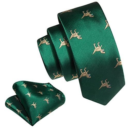 Barry.Wang Boy's Necktie Regular Silk Woven Stripe Solid Tie Pocket Square2