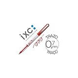 Media 0,7 mm Punkt Inoxcrom Office Flüssigtinte 0,7 mm Sierra Medium Point Tintenroller mit Flüssigtinte, 12 Stück, rot