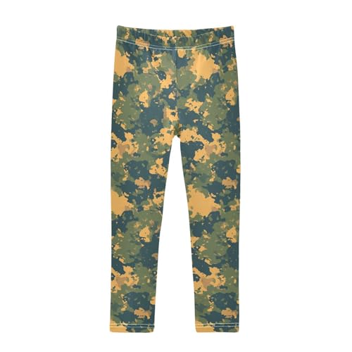 KLL Military Camouflage Pattern Safari Slatoddler Baby Girl Leggings Fashion Full Length Workout Pants Running