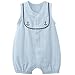 pureborn Baby Boy's Nautical Romper Sleeveless Summer Naval Style Cotton Sailor One Piece Outfit Blue Anchor 3-6 Months
