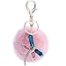 Produktbild Keychain Beutel - Anhänger Libelle Haar Ball Keychain Zubehör 8Cm Rosa