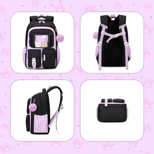 Image of PIG PIG GIRL Kids Backpack for Girls School Book Bag for Elementary Primary