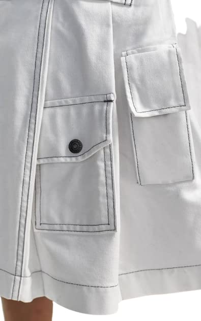 NEW Man's Fashion White Work Utility Kilt for sale3