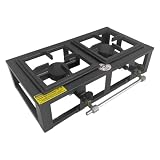 Fogão Industrial de Mesa Alta ou Baixa Pressão 2 bocas à Gás Fogareiro para camping ou caminhoneiro