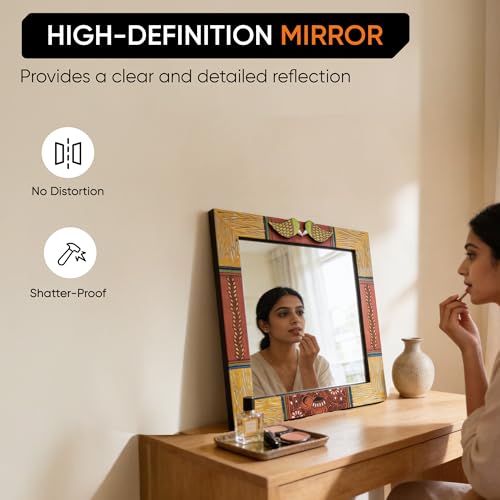 Image of AAKRITI ART CREATIONS Handcrafted Decorative Wall Mirror