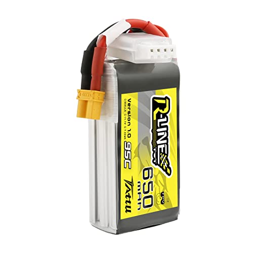Tattu 3S Lipo Akku 11.1V 650mAh 95C Soft Case R-Line Lipo Akku Pack mit XT30 Anschluss für UAV Drone FPV Racing RC Quadcopter Multirotor von Größe 100 bis 180