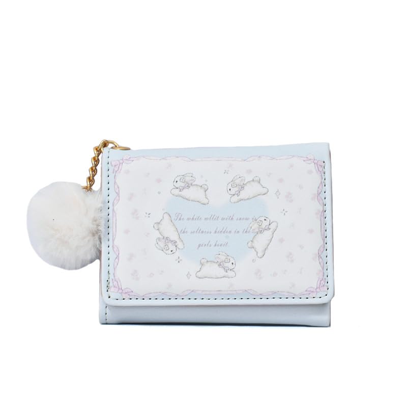 Wallet for Women Coquette Stuff, Cutecore Trifold Wallet Coquette Stuff Kawaii Card Holder Cottagecore Y2k Accessories (Blue)