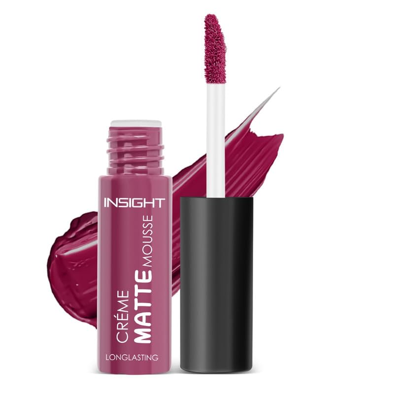 Insight Cosmetics Crème Matte Mousse|Creamy Mousse Lipstick | Lasts 12 Hours | Waterproof & Smudgeproof, 6.5 gm(LG59-01)