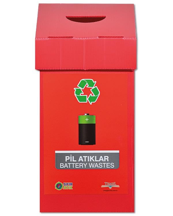 Pil Atıkları için Geri Dönüşüm Kutusu