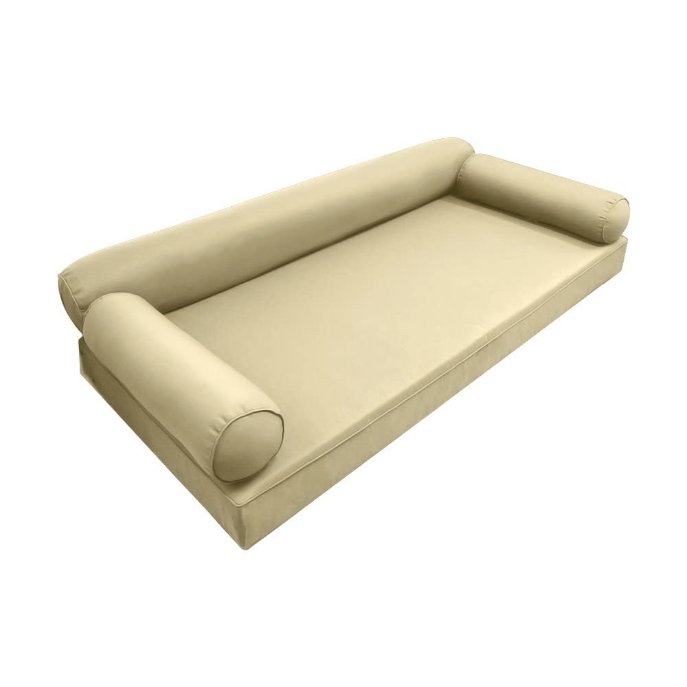 DBM IMPORTS Style6 Crib Outdoor Daybed Mattress Bolster Piped Trim Insert and Cover Complete Set - AD103