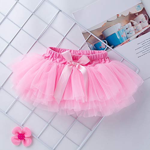 Image of Anbaby Baby Girls Soft Tutu Skirt Toddler Ruffled Pants Diaper Cover