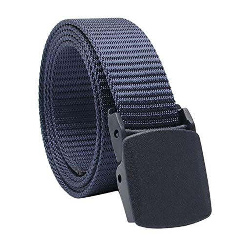 yotijar Fivela Deslizante Cintos Respiráveis ​​masculinos de Nylon Respirável Ao Ar Livre - Azul esc