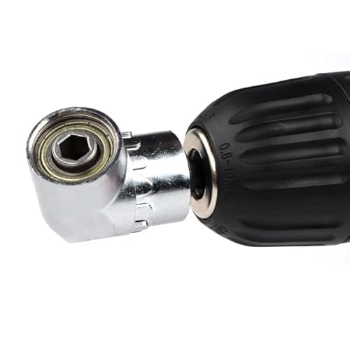 Right Angle Drill Attachment For Drill Impact Driver Extension Set Magnetic Bit Holder Locking Offset Attachments Degree Adapter Cordless Power Tight Space Tool Small Spot Corner Long Hex Extensions #TOP2