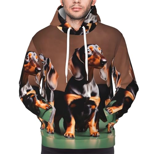 Sweat à capuche teckel pour homme EdWal en polyester avec poche - 3