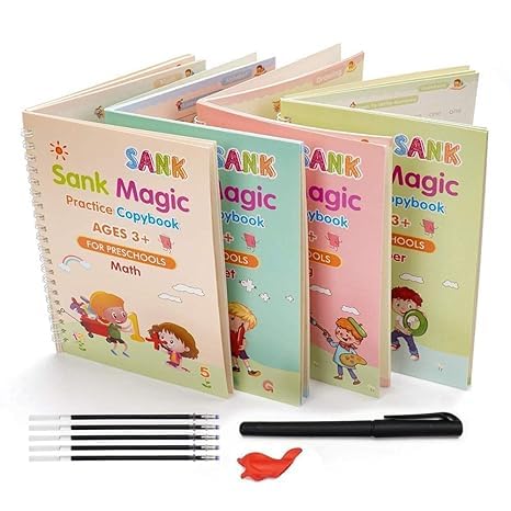 DOBSAN Practice Copybook (4 Book + 10 Refill) Number Tracing Preschoolers Book with Pen, Magic Calligraphy Copybook Set Suitable for Kids and Childrens Writing & Learning (B0CRKR7XG7) Amazon Price History, Amazon Price Tracker