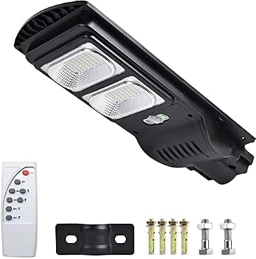 AMAZON - Vipbear 200W Solar Street Lights Outdoor, Flood Lights Motion Sensor Lights Waterproof Dusk to Dawn Security Lights Solar Powered Waterproof for Parking Lot Wall Garage Lamp
