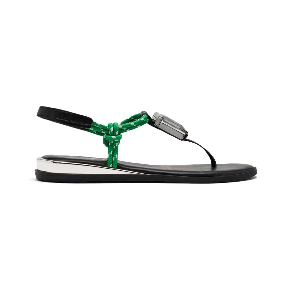 GIOSEPPO Women's Oakdale Flat Sandal, Black/White, 6.5 UK