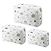 Tomedeks 3 PCS PEVA Borsa per vestiti trasparente, borsa per trapunta, inodore, impermeabile, traspirante, pieghevole, organizzazione guardaroba (Happy family)