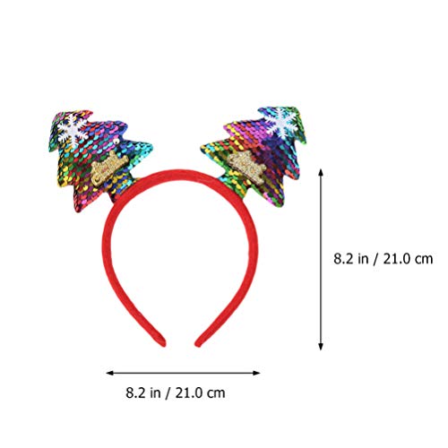 STOBOK 2 Pcs Headband da Ãrvore de Natal Novidade Bopper Argola de Cabelo de Natal para O Feriado Sa