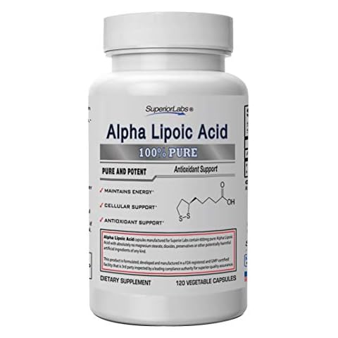 Superior Labs Alpha Lipoic Acid - Pure Non-GMO ALA 600mg Cover