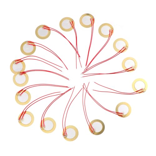 HEMOTON 20pcs Piezo Pickup Piezo Amplifiers Discs for Musical Instrument Drone Alarm