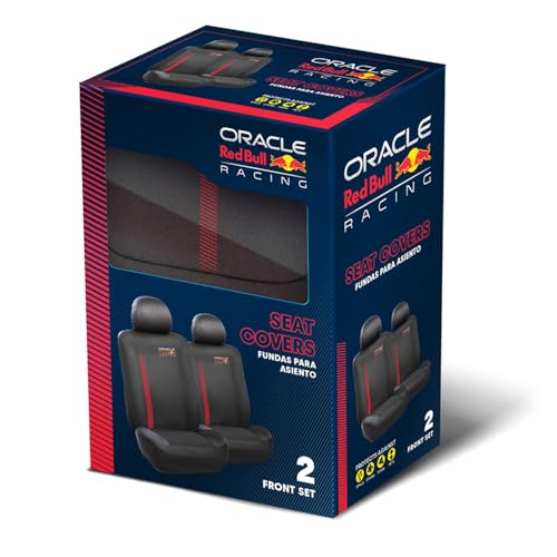Red Bull Oracle Universelle Sitzbezüge MV1-6-teiliges Satz - Schwarz/Rot - kompatibel mit Side-Airbags