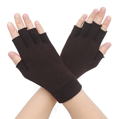 Mitaines d'hiver en tricot ZLYC contre les mains gelées : gants laine sans doigts