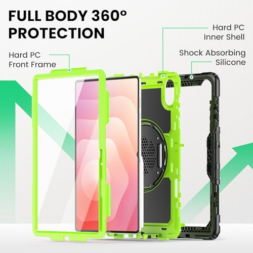 Image of SEYMAC Case for Samsung Galaxy Tab S11 Ultra 5G 14.6 Inch, Green