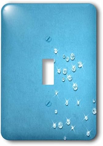 3dRose Sparkling Rhinestones On Blue Texture single toggle switch image 5
