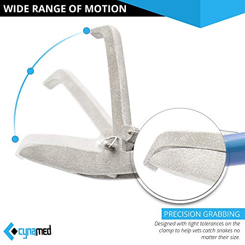 Cynamed 43" Long Reach Snake Tongs Reptile Grabber Catcher, Stainless Steel & Wide Jaw Pick-up Handling Tool - Image 4