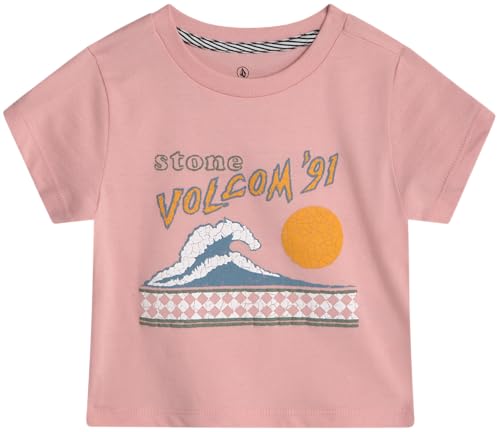 Image of Volcom Girls Shirts - Casual Crewneck Short Sleeve Graphic Tee Trendy Tops - Breathable Girls Summer Clothes