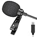 PoP voice 16 Feet Lavalier Lapel Microphone Omnidirectional Condenser Mic with Fill Light