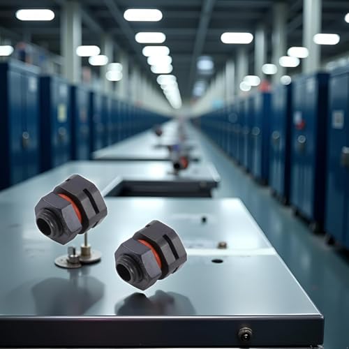 2er-Pack IP68 industrielle Entlüftung – M12 x 1,5 Druckausgleichsventil, Dual-Port-Feuchtigkeitskontrolle für elektrische Schränke