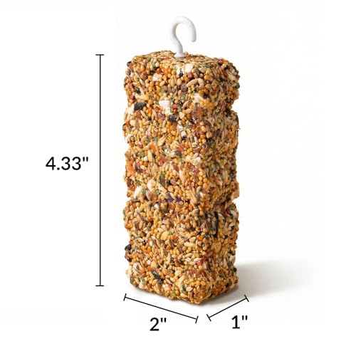 2 PCS Natural Bird Grain Treat Sticks, Blend Foraging Toys for Stress Relief, Metal Hook, for Budgies, Cockatiels, Lovebirds, Conures, Parakeets, Small to Medium Birds - Image 2