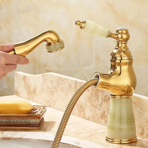 Robinet extractible eau chaude et froide pour lavabo moderne
