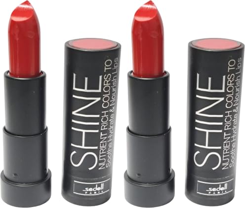 Image of Sedell Paris SHINE Nutrient Rich Colors to Soothe Hydrate & Nourish Long Lasting Matte Cream Lipstick 3.8g (Pack of 2)