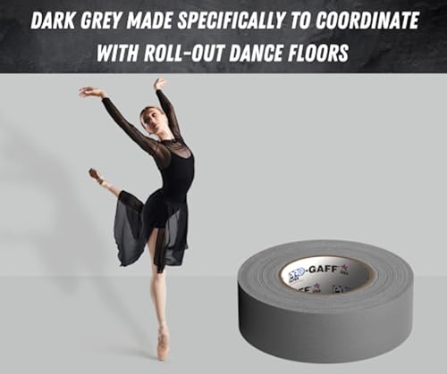 Pro Gaff Premium Matte Cloth Gaffer\'s Tape with Rubber Adhesive, 11 mils Thick, 55 yds Length, 2\" Width, Dark Grey - Thumbnail 7