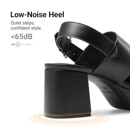 Image of DREAM PAIRS Women's Comfort Chunky Heel Sandals - Platform Block Heels with Adjustable Buckle, Stylish & Comfortable for Daily Wear, Work, & Party Events