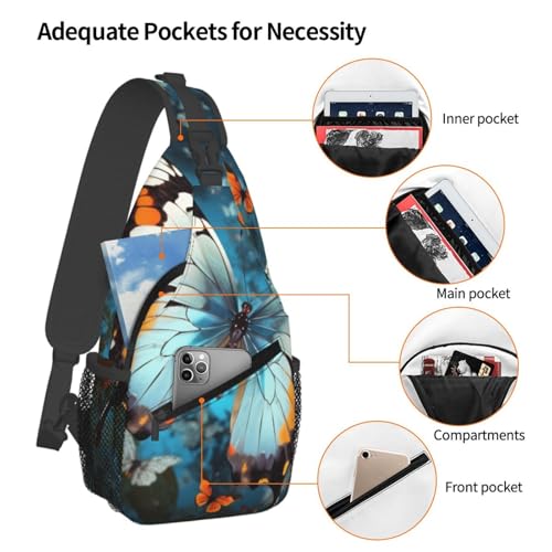 Bolso cruzado para hombre con diseño de mariposa miniatura 4