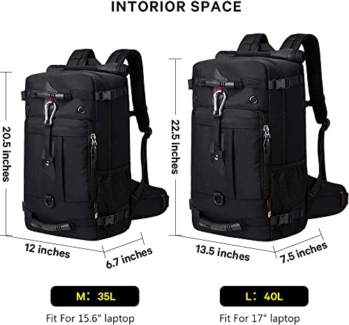 Kaka Travel Backpack, Carry On Backpack Durable Convertible Duffle Bag Fit For 15.6 Inch Laptop For Men And Women(Medium 35L) #TOP4