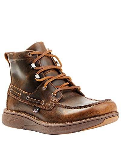 Justin Men's Hazer Casual Lace-Up Lacer Shoe Moc Toe Brown 14 D(M) US