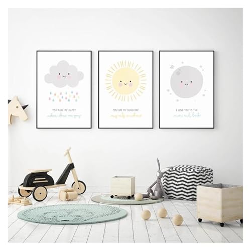 Décoration de Dessin Animé Ciel et Nuage pour Mur Chambre Bébé