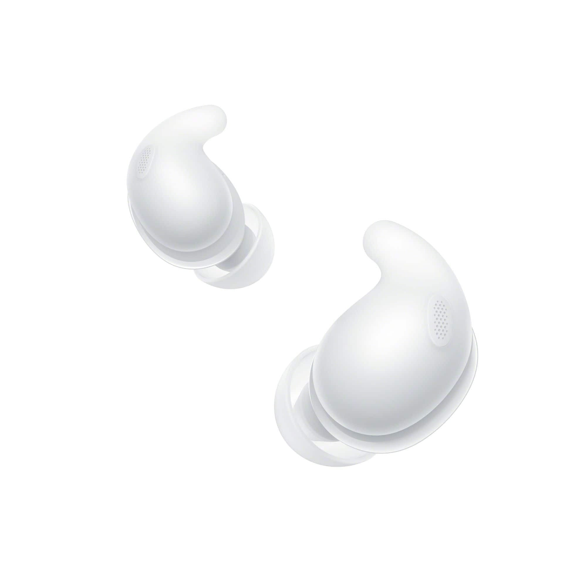 white true wireless earbuds by sony with noise cancellation